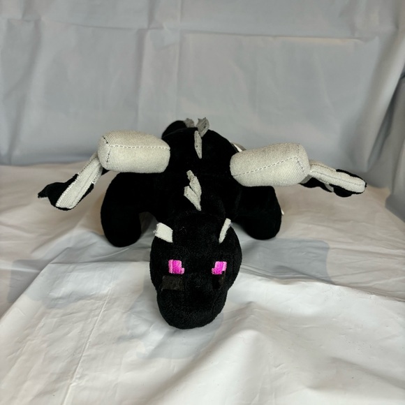 Mojang Jinx Minecraft Black ENDER DRAGON Plush Stuffed Animal Toy 11 inches - Picture 1 of 6